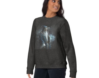 Blue Winter Wizard Sweatshirt, Unisex Fleece Sweater